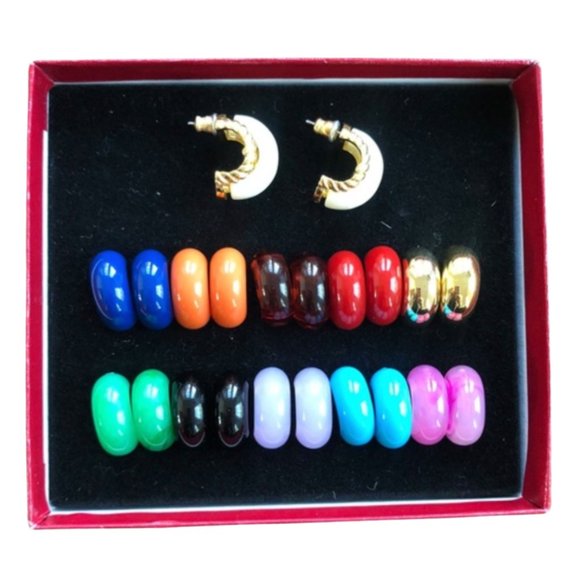Kenneth Jay Lane 11PC Interchangeable Earring Set